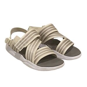 Adidas 90s Women’s Tan & White Strappy Sandals Water Shoes - Like New - Size 11